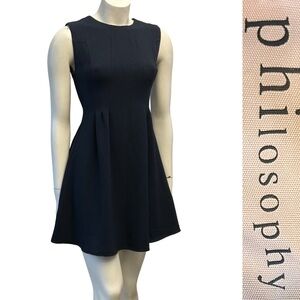 Philosophy Elegant Dark Navy Blue Sleeveless Mini Dress